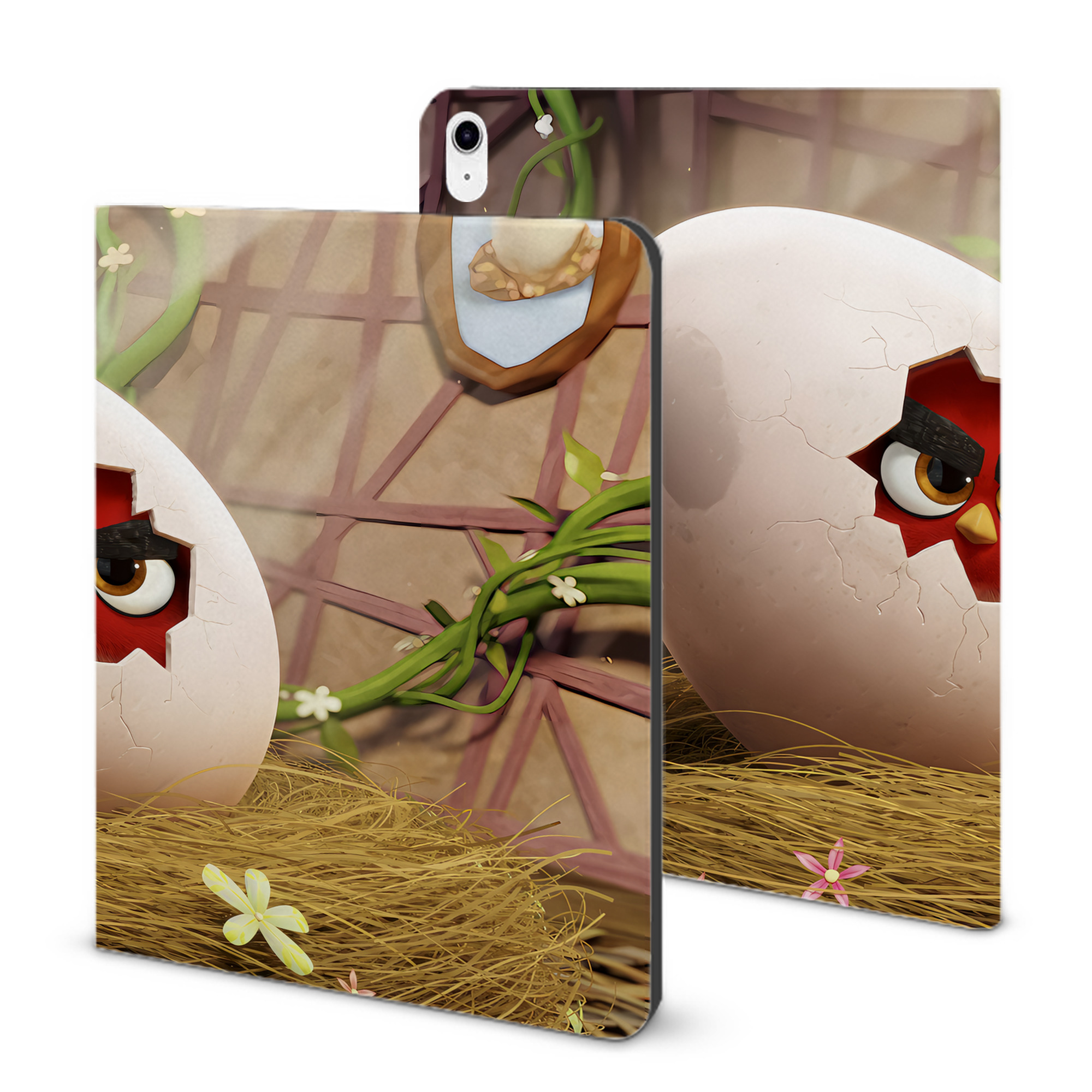 （画像用） Angry Birds アングリーバード IPad ケース ブック型 PUレザー TPU 耐衝撃 軽量 薄型 ペン収納なし 全面保護 IPad 各モデル対応